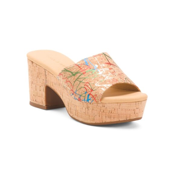 CHOCOLAT BLU Graffiti Golden Heeled Sandals